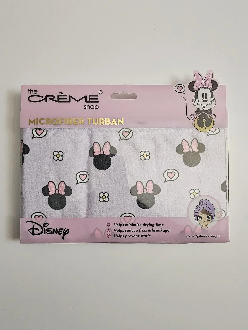 The Crème Shop Disney Minnie Mouse microfiber turban new quick dry hair Towel